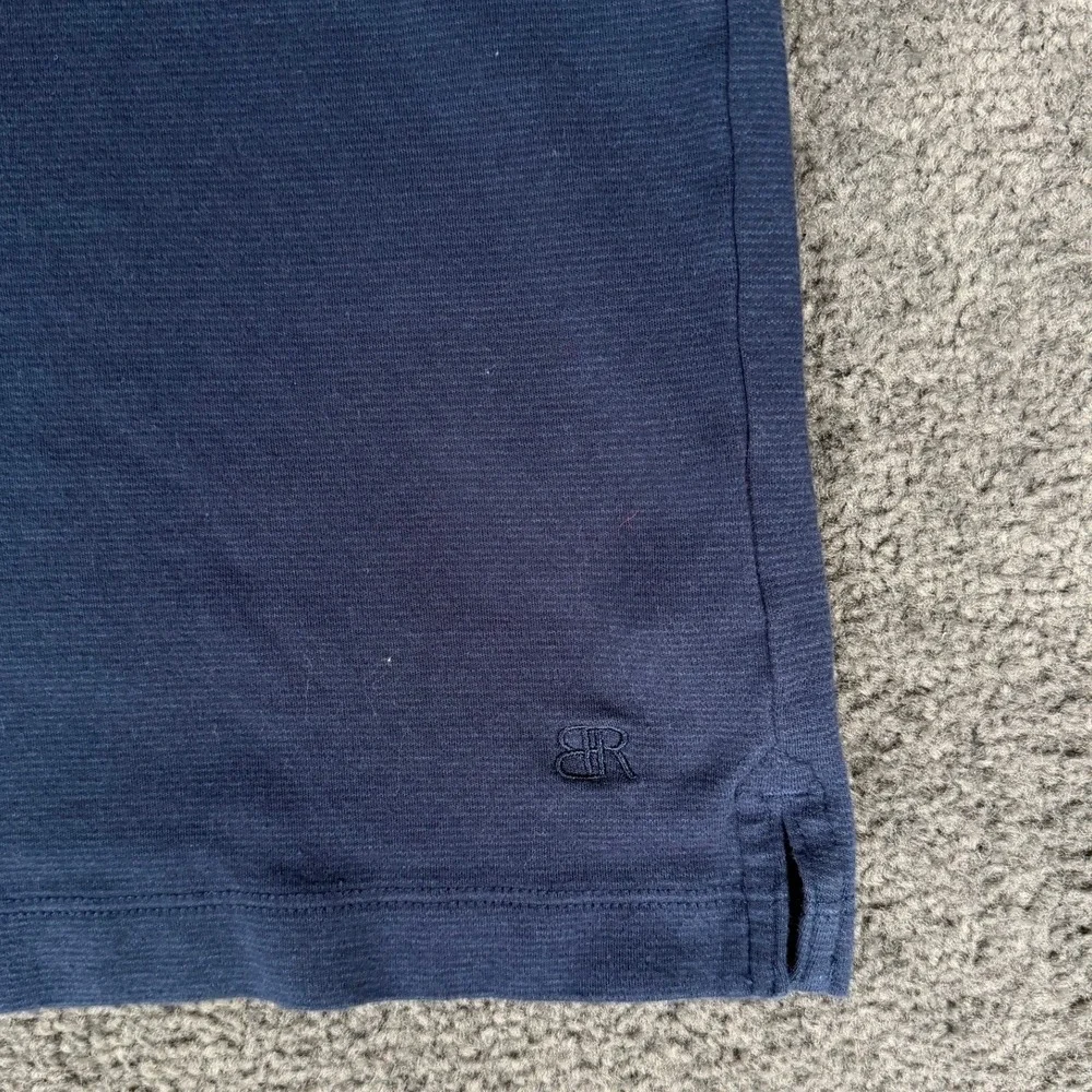 Banana Republic Luxe Touch Performance Tee Mens Medium Navy Blue Cotton T-Shirt